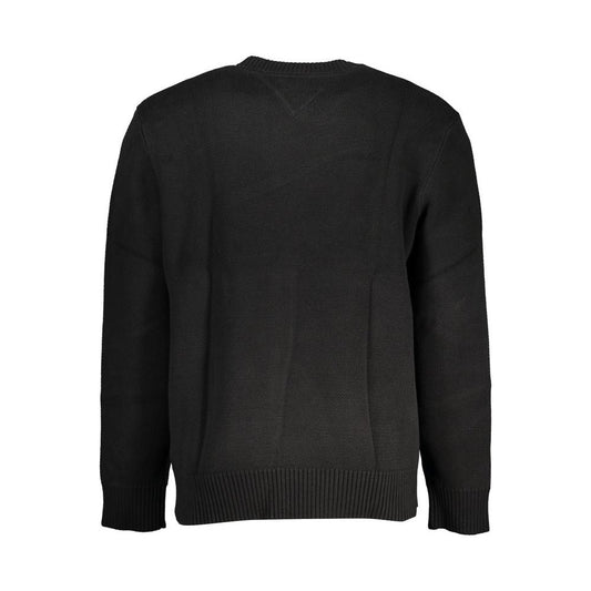 Tommy Hilfiger Elegant Crew Neck Cotton Sweater with Contrast Details Tommy Hilfiger