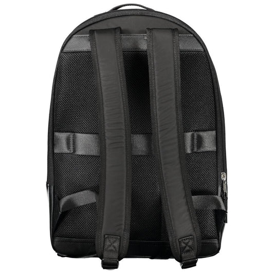 Tommy Hilfiger Elegant Black Laptop Backpack with Contrasting Details Tommy Hilfiger