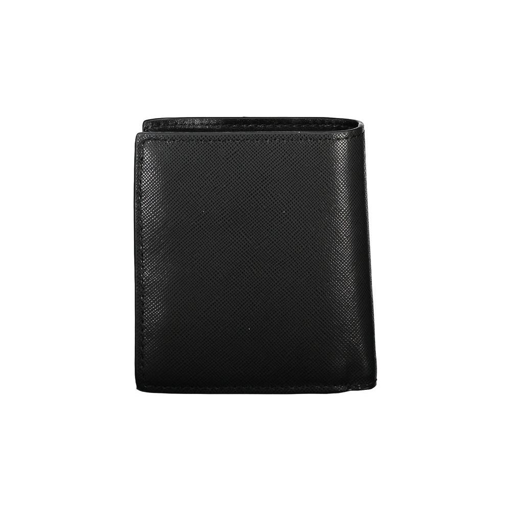 Tommy Hilfiger Sleek Black Leather Wallet with Contrasting Details Tommy Hilfiger