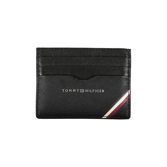 Tommy Hilfiger Sleek Leather Card Holder with Contrast Details Tommy Hilfiger