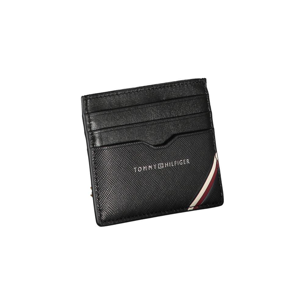 Tommy Hilfiger Sleek Leather Card Holder with Contrast Details Tommy Hilfiger