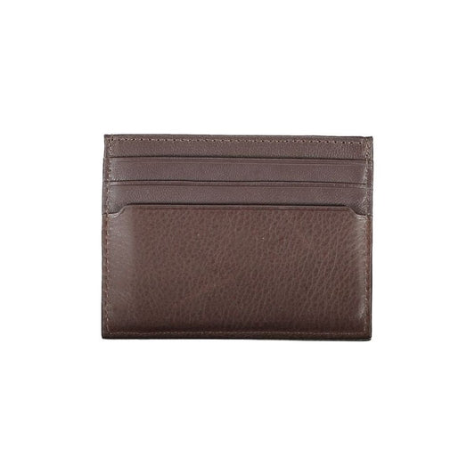 Tommy Hilfiger Elegant Leather Card Holder in Brown Tommy Hilfiger