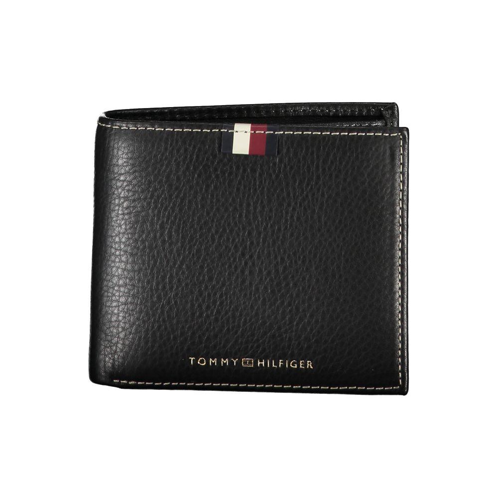 Tommy Hilfiger Elevated Black Leather Wallet with Coin Purse Tommy Hilfiger