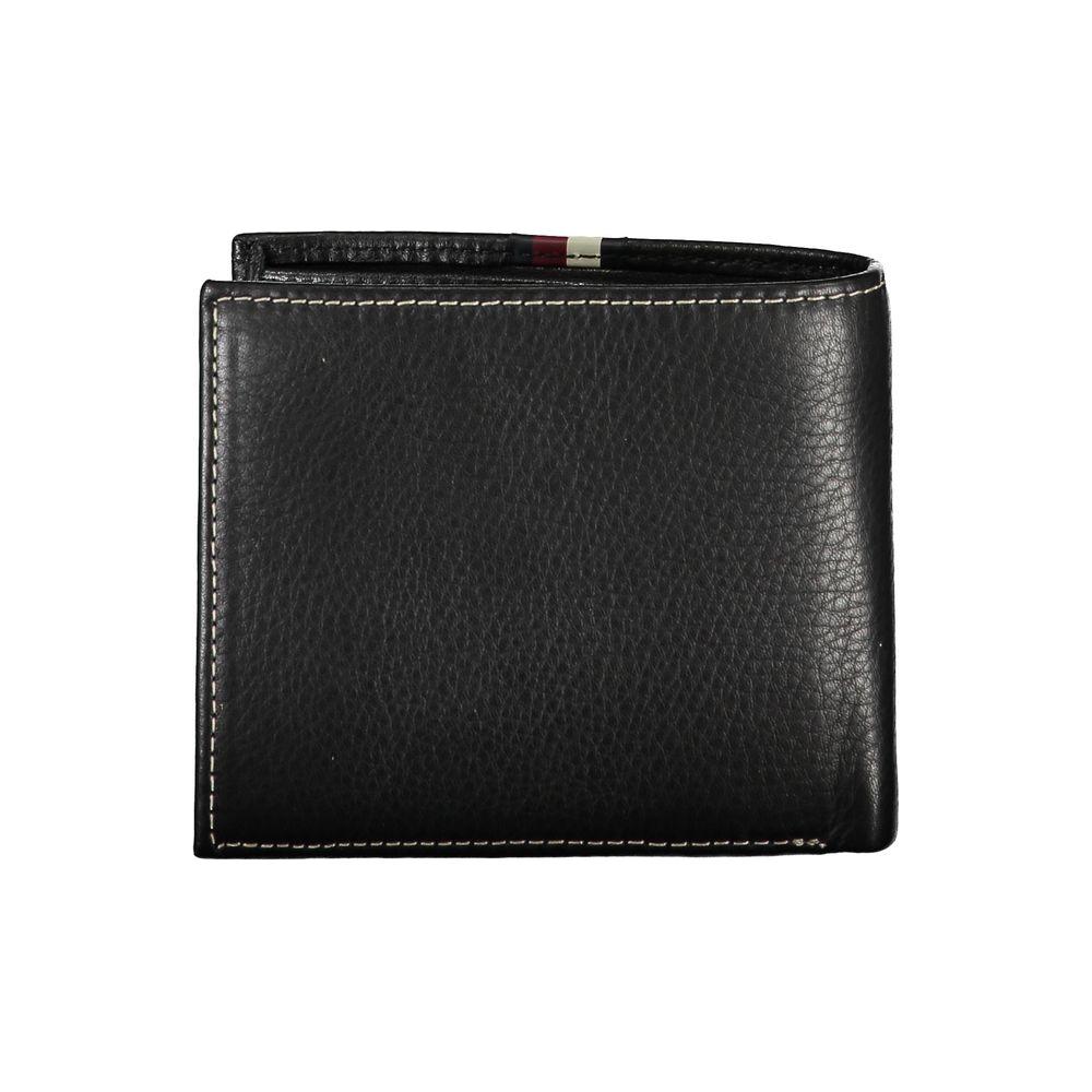 Tommy Hilfiger Elevated Black Leather Wallet with Coin Purse Tommy Hilfiger