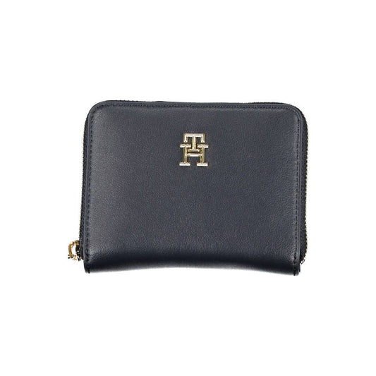 Tommy Hilfiger Elegant Blue Zip Wallet with Multiple Compartments Tommy Hilfiger