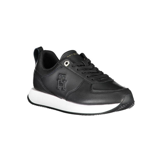 Tommy Hilfiger Eco-Conscious Black Sneakers with Logo Detail Tommy Hilfiger