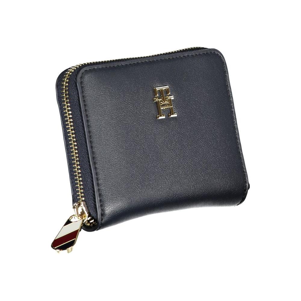 Tommy Hilfiger Elegant Blue Zip Wallet with Multiple Compartments Tommy Hilfiger