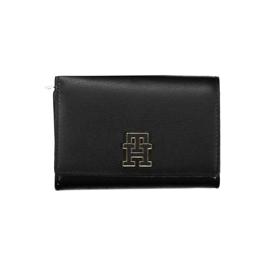 Tommy Hilfiger Chic Black Two-Compartment Wallet with Coin Purse Tommy Hilfiger