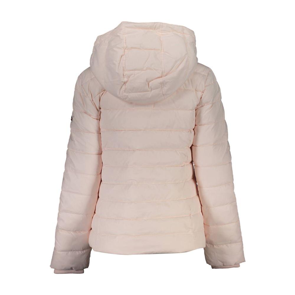 Tommy Hilfiger Chic Pink Long Sleeve Jacket with Removable Hood Tommy Hilfiger