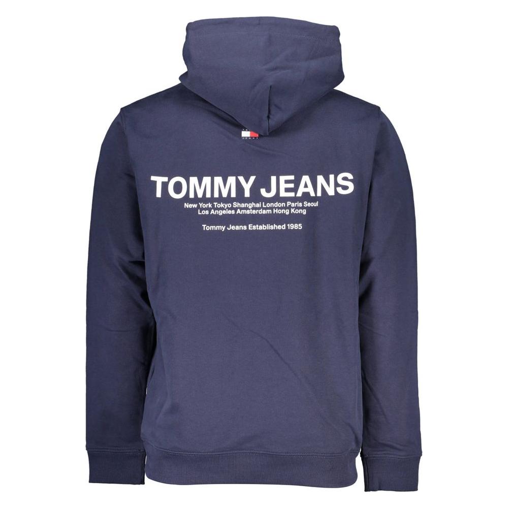 Tommy Hilfiger Sleek Blue Hooded Sweatshirt - Timeless Casual Wear Tommy Hilfiger