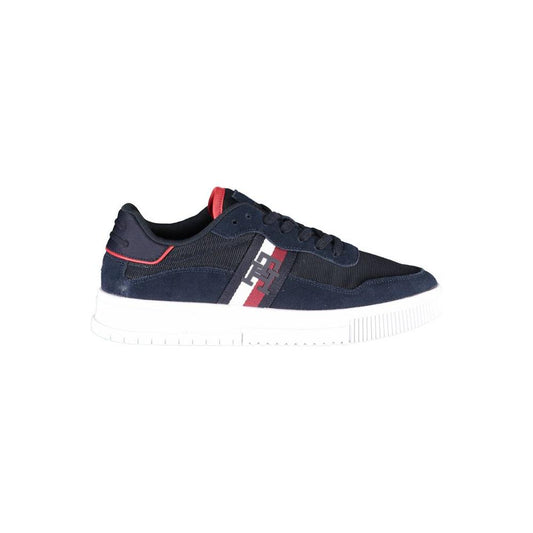 Tommy Hilfiger Chic Blue Lace-Up Sneakers with Contrast Detailing Tommy Hilfiger