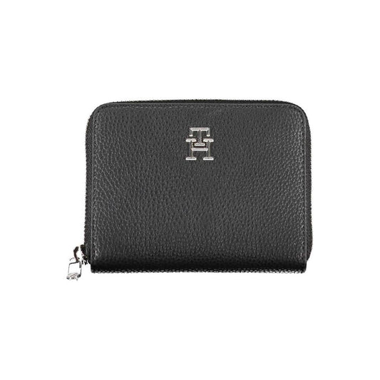 Tommy Hilfiger Sleek Black Polyethylene Wallet Tommy Hilfiger