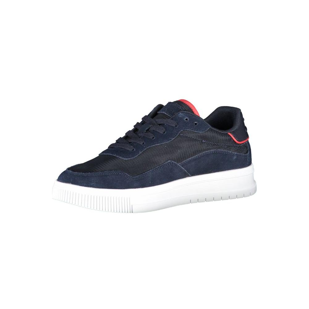 Tommy Hilfiger Chic Blue Lace-Up Sneakers with Contrast Detailing Tommy Hilfiger