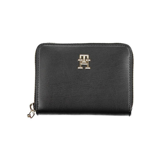 Tommy Hilfiger Chic Black Polyethylene Spacious Wallet Tommy Hilfiger