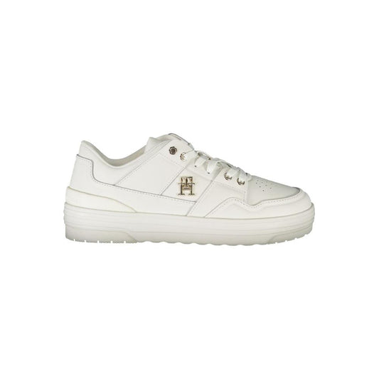 Tommy Hilfiger Classic White Sneakers with Contrast Detail Tommy Hilfiger