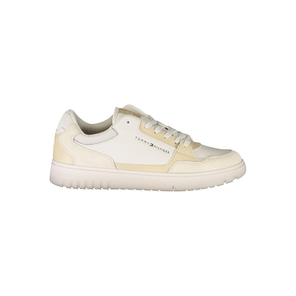 Tommy Hilfiger Beige Contrast Lace-Up Sports Sneakers Tommy Hilfiger