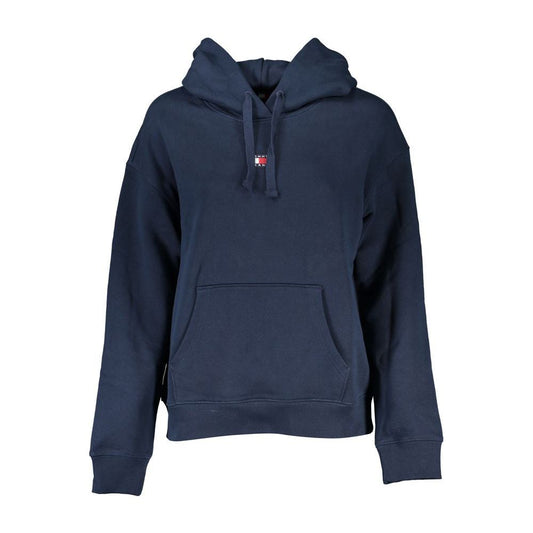 Tommy Hilfiger Chic Blue Hooded Sweatshirt with Logo Detail Tommy Hilfiger