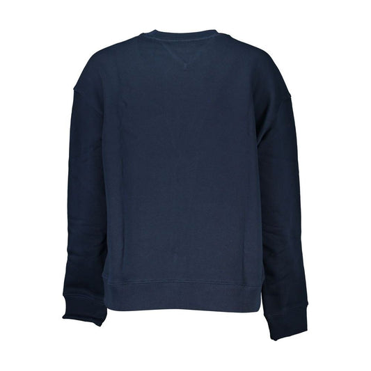 Tommy Hilfiger Chic Blue Crew Neck Cotton Sweatshirt Tommy Hilfiger