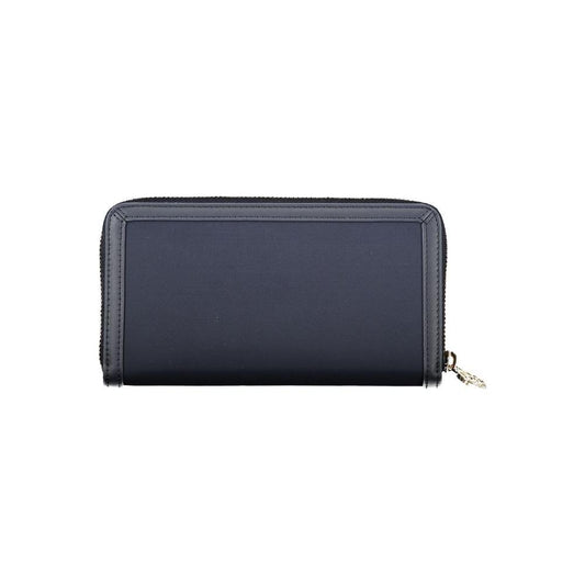 Tommy Hilfiger Chic Sustainable Blue Wallet with Secure Zip Tommy Hilfiger