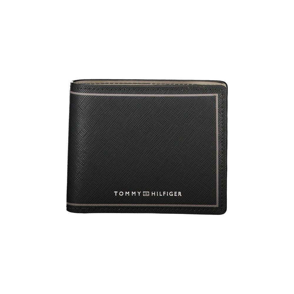 Tommy Hilfiger Black Leather Double Card Wallet Tommy Hilfiger