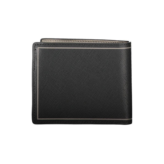 Tommy Hilfiger Elegant Black Leather Bifold Wallet Tommy Hilfiger