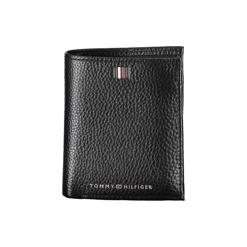 Tommy Hilfiger Elegant Black Leather Bi-Fold Wallet Tommy Hilfiger