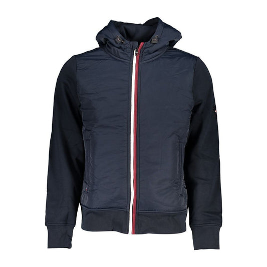 Tommy Hilfiger Elegant Blue Sports Jacket with Hood Tommy Hilfiger