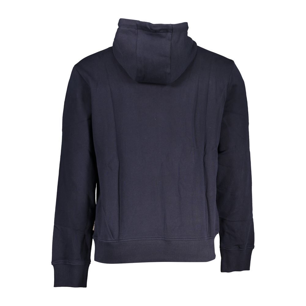 Napapijri Chic Blue Hooded Cotton Sweater for Men Napapijri