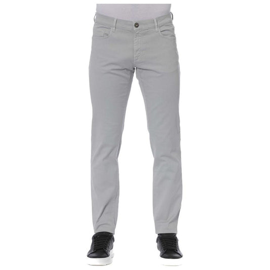 Trussardi Jeans Gray Cotton Men Jeans Trussardi Jeans