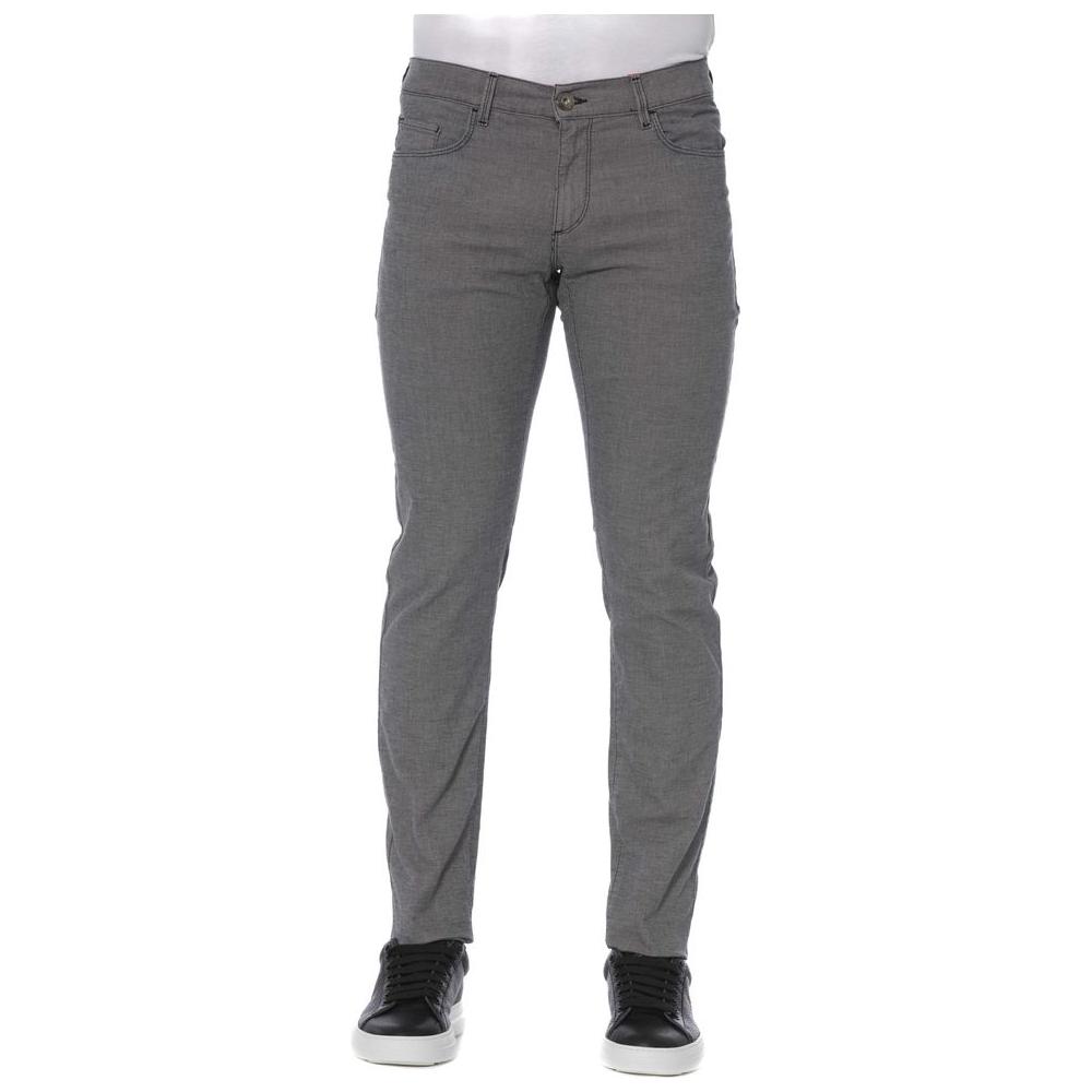 Trussardi Jeans Gray Cotton Men Pant Trussardi Jeans