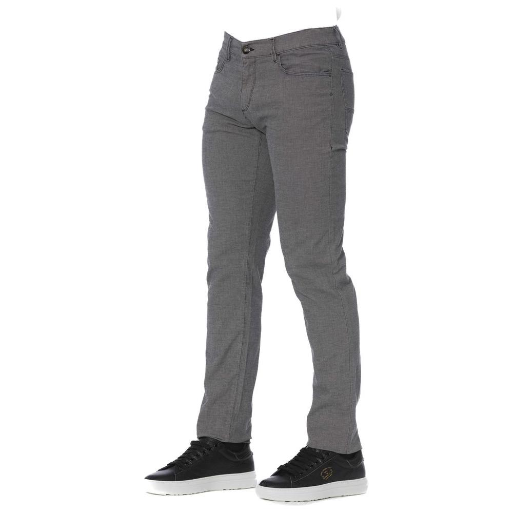 Trussardi Jeans Gray Cotton Men Pant Trussardi Jeans