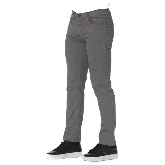 Trussardi Jeans Gray Cotton Men's Pant Trussardi Jeans