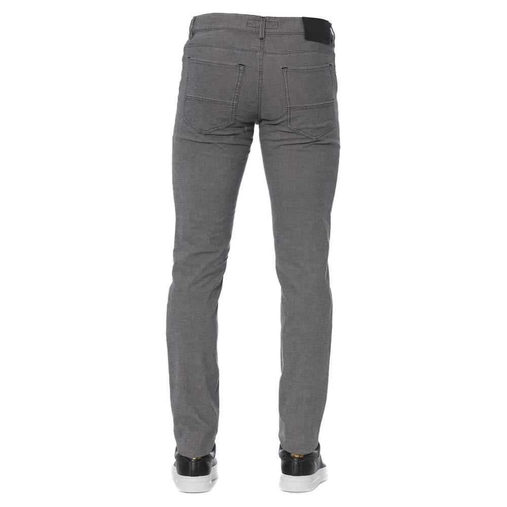 Trussardi Jeans Gray Cotton Men Pant Trussardi Jeans