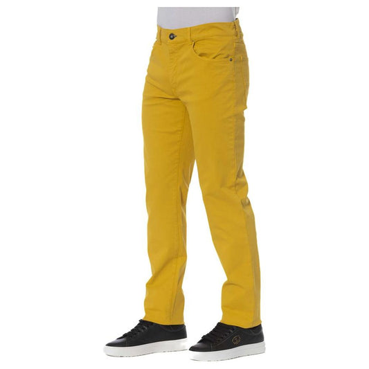 Trussardi Jeans Yellow Cotton Men's Pant Trussardi Jeans