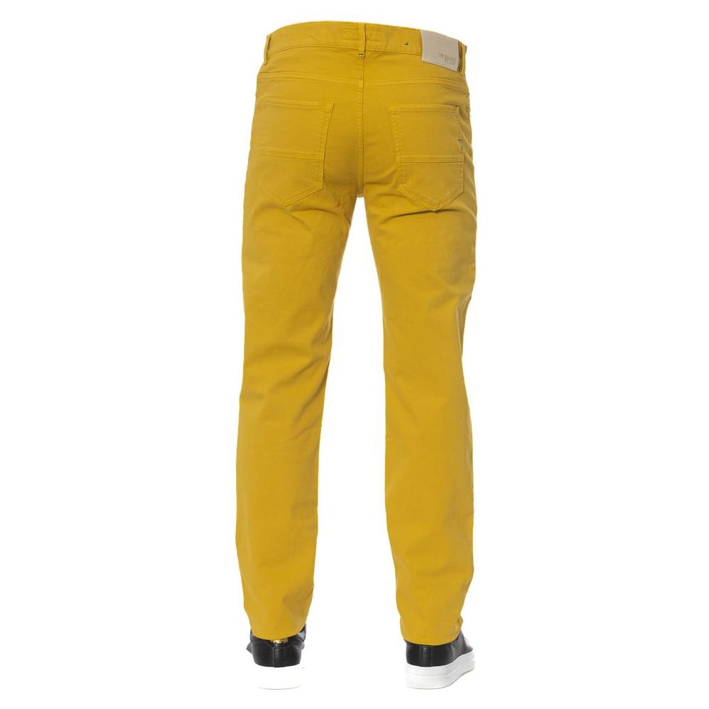 Trussardi Jeans Yellow Cotton Men Pant Trussardi Jeans