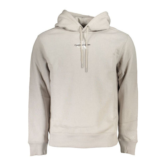 Calvin Klein Chic Gray Fleece Hooded Sweatshirt Calvin Klein