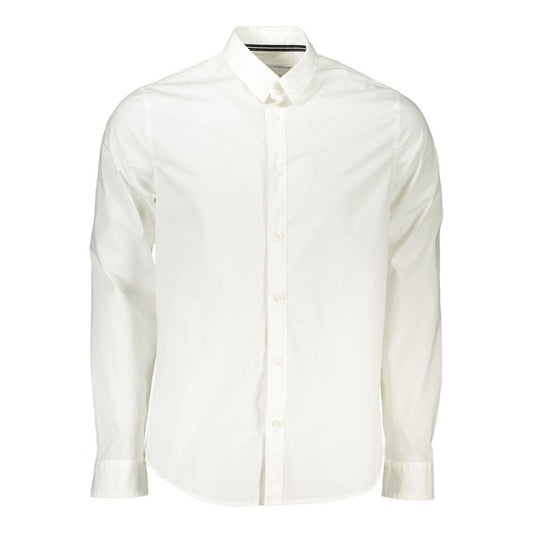 Calvin Klein Elegant Slim Fit Long Sleeved White Shirt Calvin Klein