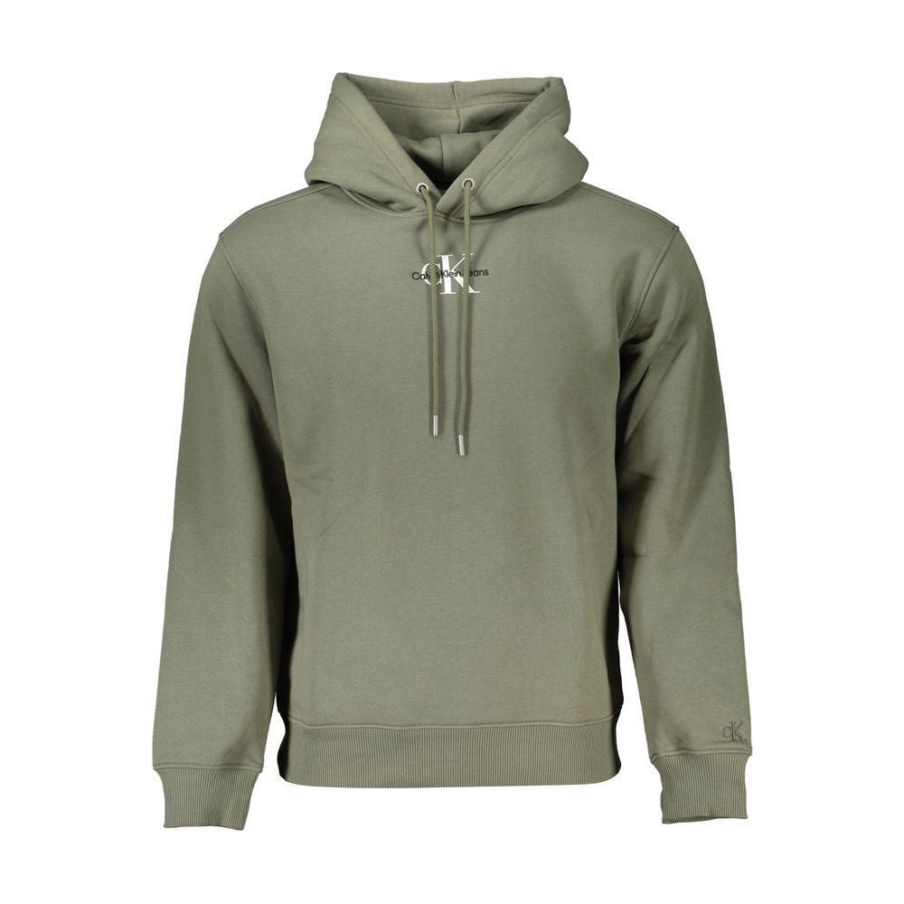 Calvin Klein Chic Green Fleece Hooded Sweatshirt Calvin Klein