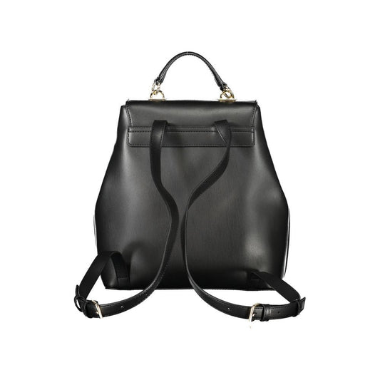 Tommy Hilfiger Eco-Chic Black Backpack with Automatic Closure Tommy Hilfiger