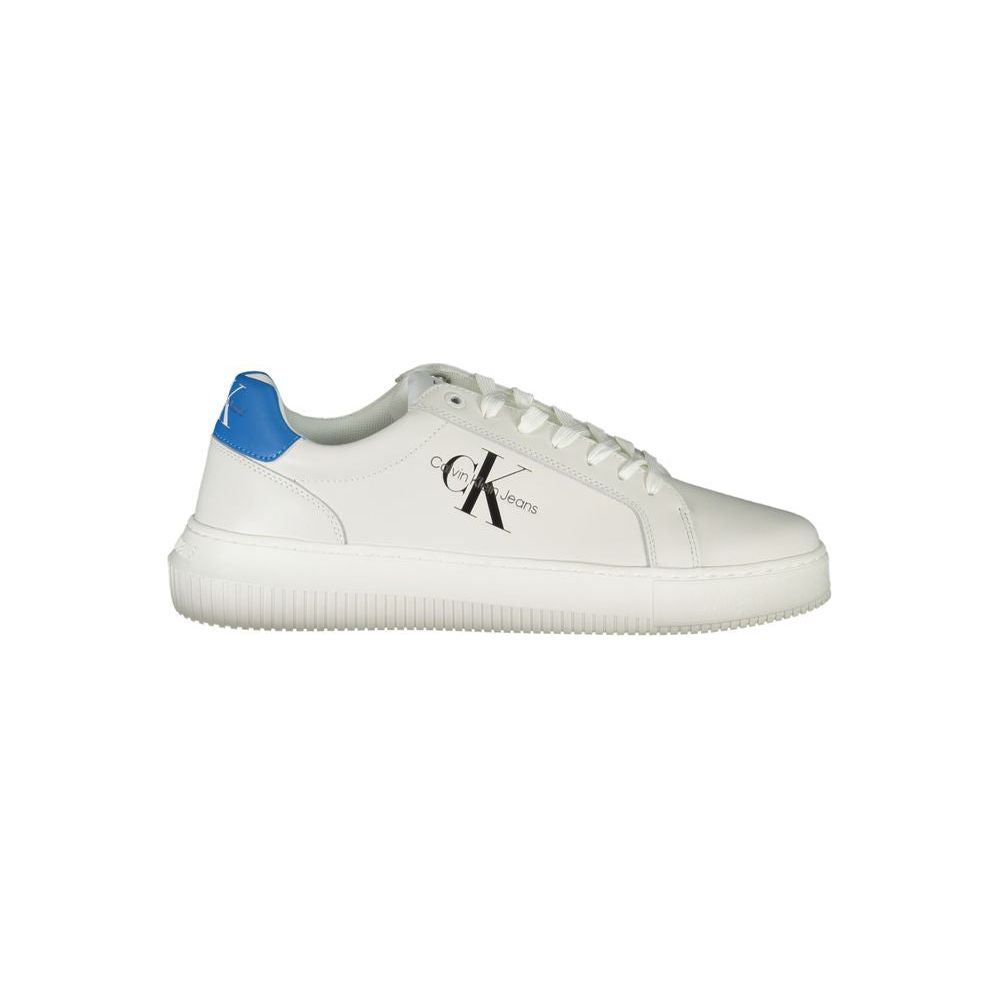 Calvin Klein Sleek White Contrast Sneakers with Eco-Friendly Twist Calvin Klein