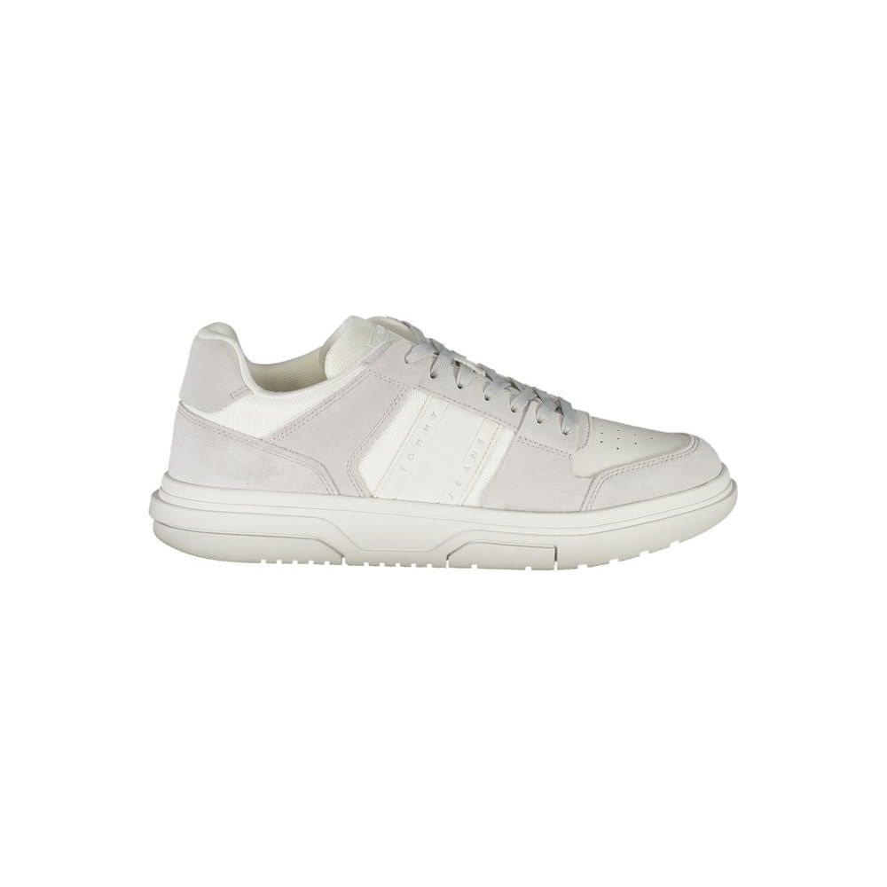 Tommy Hilfiger Elegant White Sneakers with Contrast Accents Tommy Hilfiger