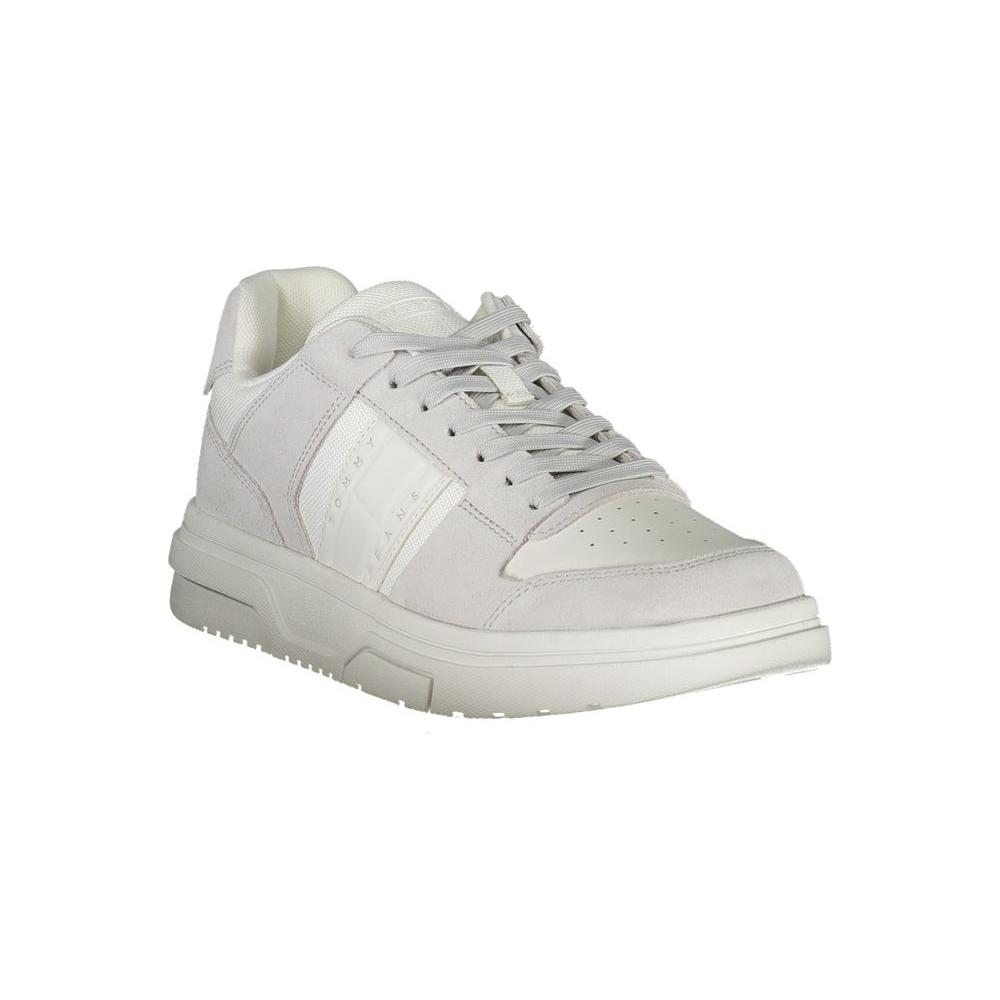 Tommy Hilfiger Elegant White Sneakers with Contrast Accents Tommy Hilfiger