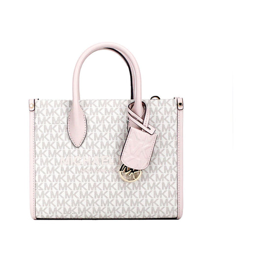 Michael Kors Mirella Small Powder Blush PVC Top Zip Shopper Tote Crossbody Bag Michael Kors