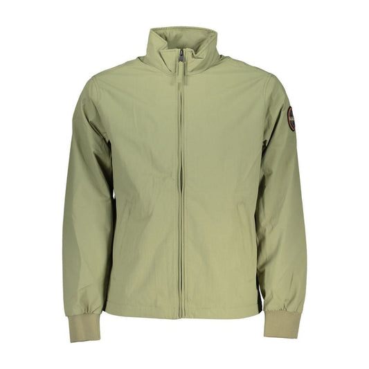 Napapijri Chic Waterproof Green Jacket with Contrast Accents Napapijri