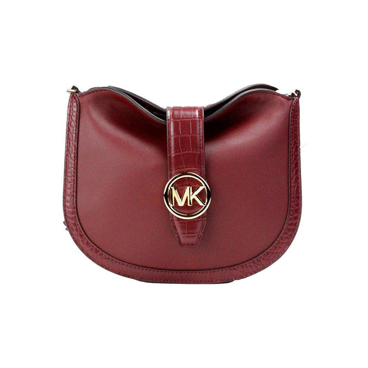 Michael Kors Gabby Small Dark Cherry Leather Foldover Hobo Crossbody Bag Michael Kors