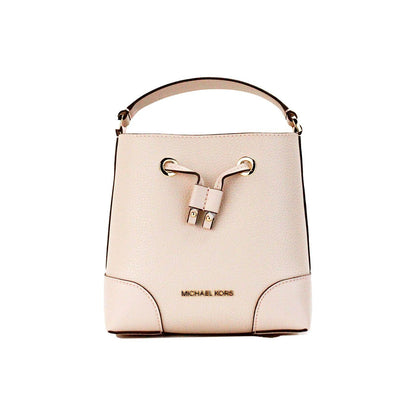 Michael Kors Mercer Small Powder Blush Pebble Leather Bucket Crossbody Bag Purse Michael Kors