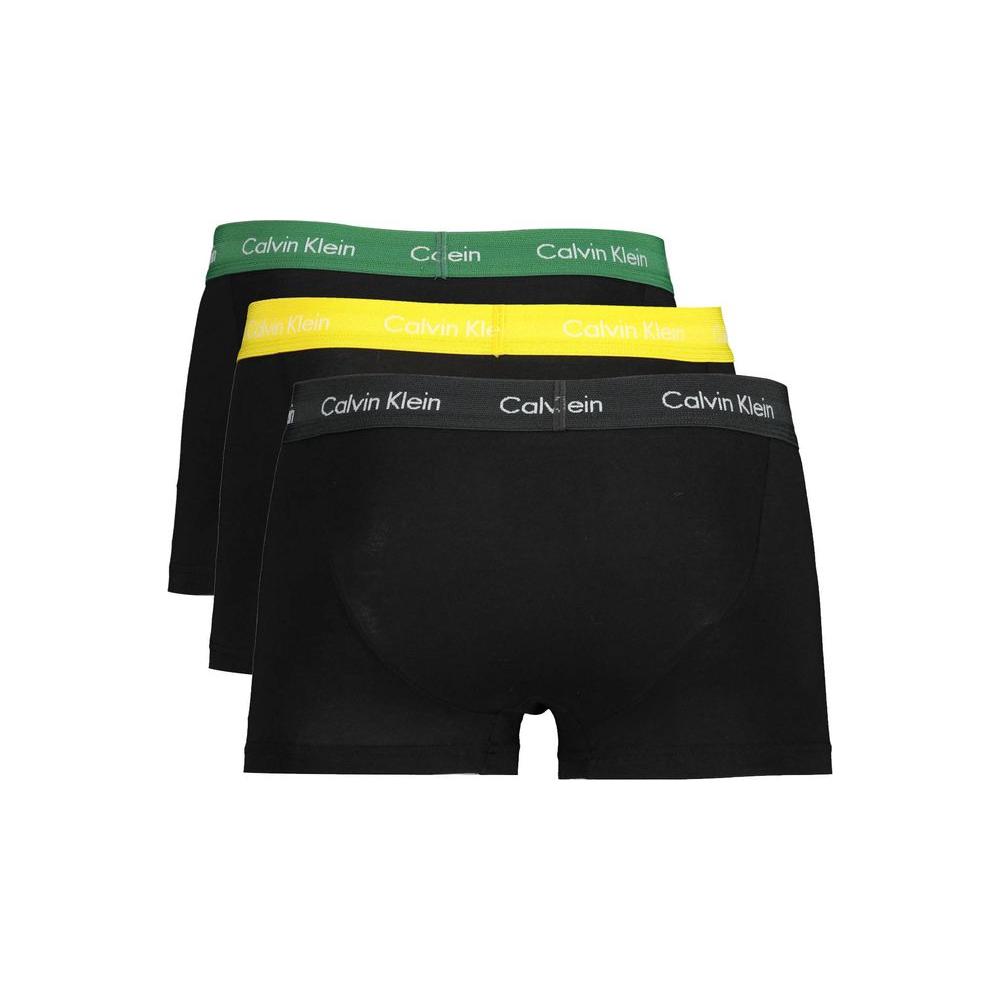 Calvin Klein Triple Charm Trunks in Black, Yellow, & Green Calvin Klein