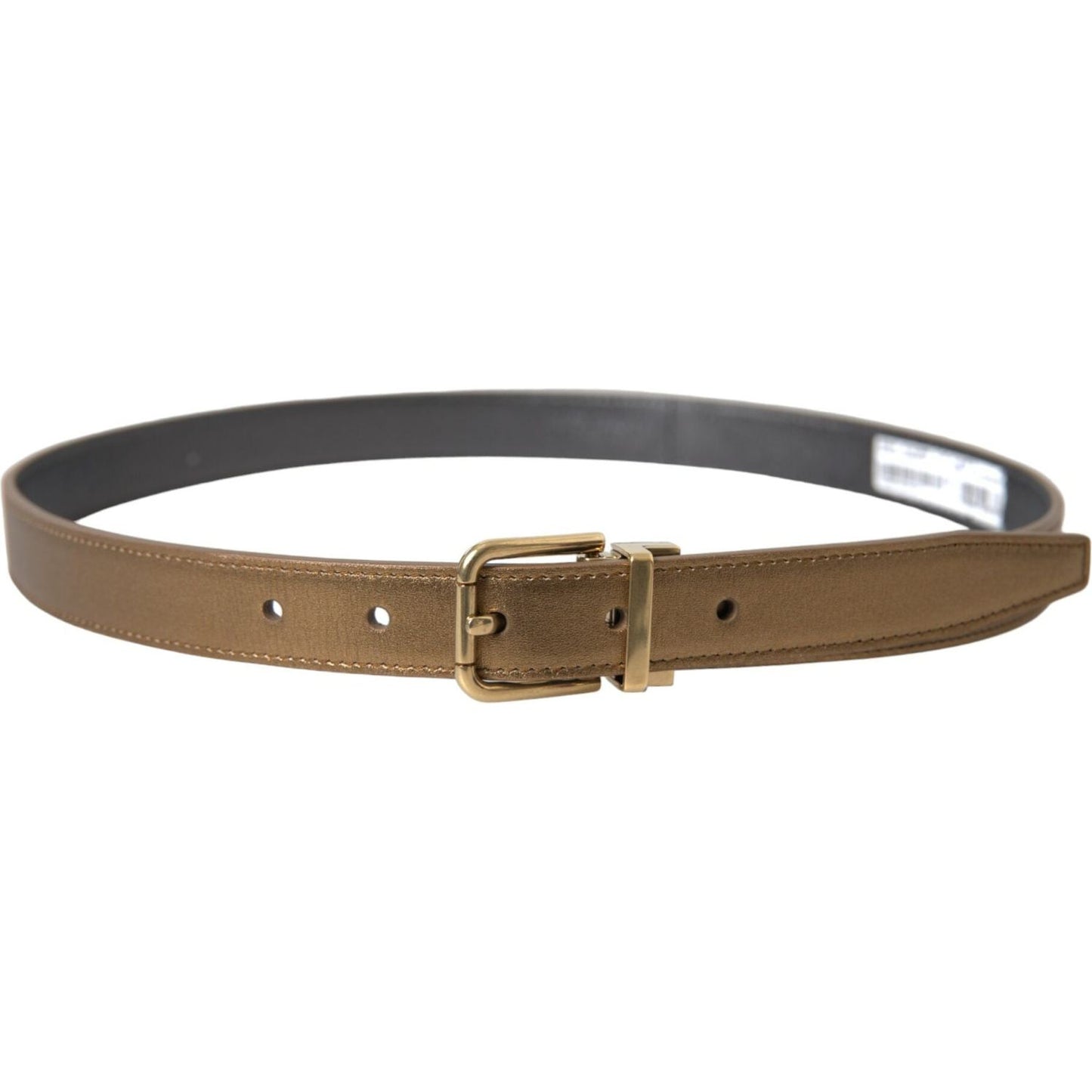 Dolce & Gabbana Metallic Gold Leather Belt - Timeless Elegance Dolce & Gabbana