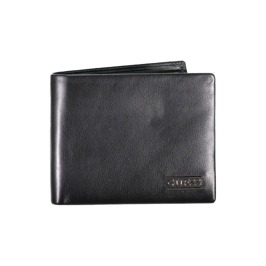 Guess Jeans Sleek Black Leather Bifold Wallet Guess Jeans