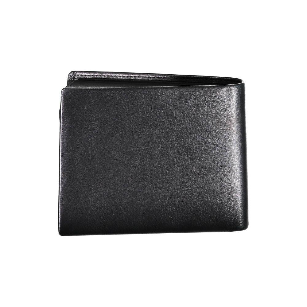 Guess Jeans Sleek Black Leather Bifold Wallet Guess Jeans